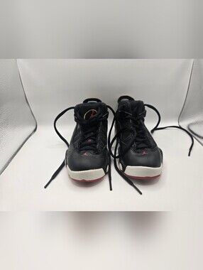 Jordan Kids Black Sneakers with Red and White Accents